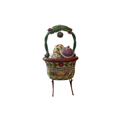2007 Sleigh Bells Ring (Set of 6 Christmas Sleigh with Hanging Ornament Figurine) (Jim Shore)