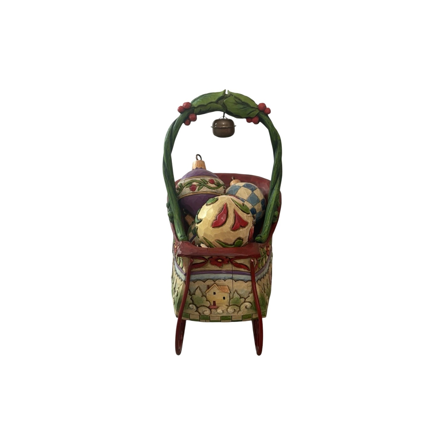 2007 Sleigh Bells Ring (Set of 6 Christmas Sleigh with Hanging Ornament Figurine) (Jim Shore)
