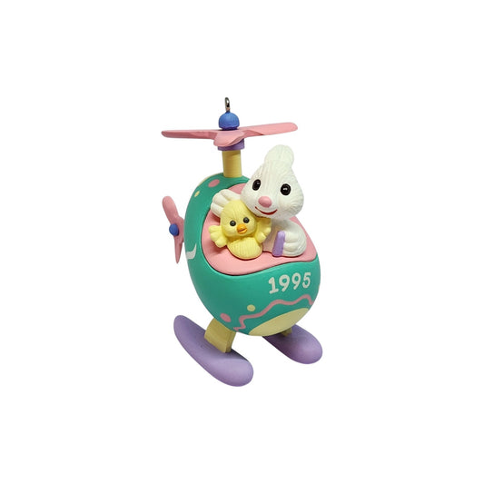 1995 Helicopter Hallmark Ornament (Here Comes Easter) QEO8217 Image1