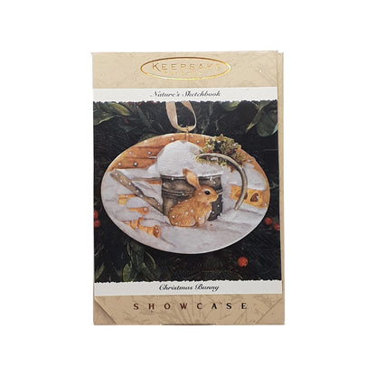 1996 Christmas Bunny Hallmark Ornament (Nature's Sketchbook) QK1104 Image2