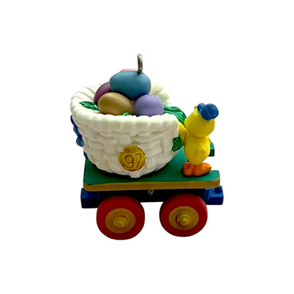 1996 Coilorful Coal Car Hallmark Ornament (Cottontail Express) QEO8652 Image5