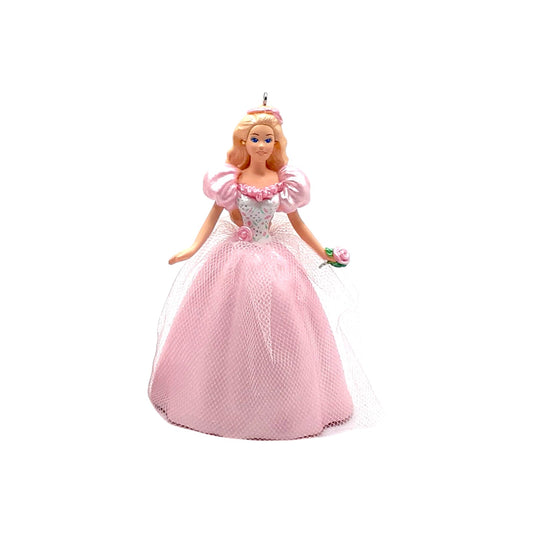 1996 Pink Dress Hallmark Ornament (Springtime Barbie) QEO8081 Image1