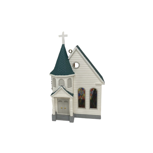 1995 Town Church Hallmark Ornament (Nostalgic Houses and Shops) QX5159 Image1