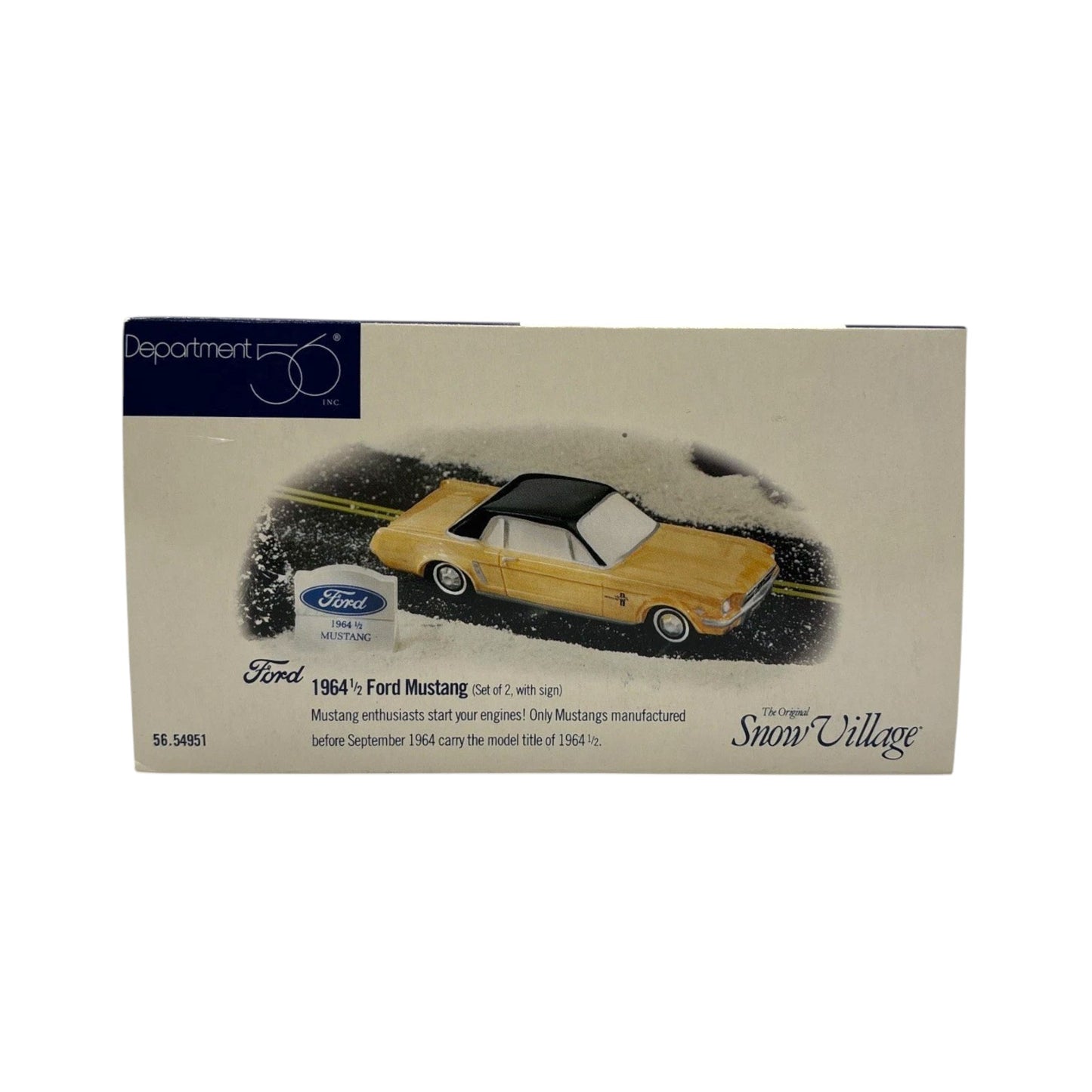 1998 (1964) 1/2 Ford Mustang - Snow Village (Department 56) 56.54951