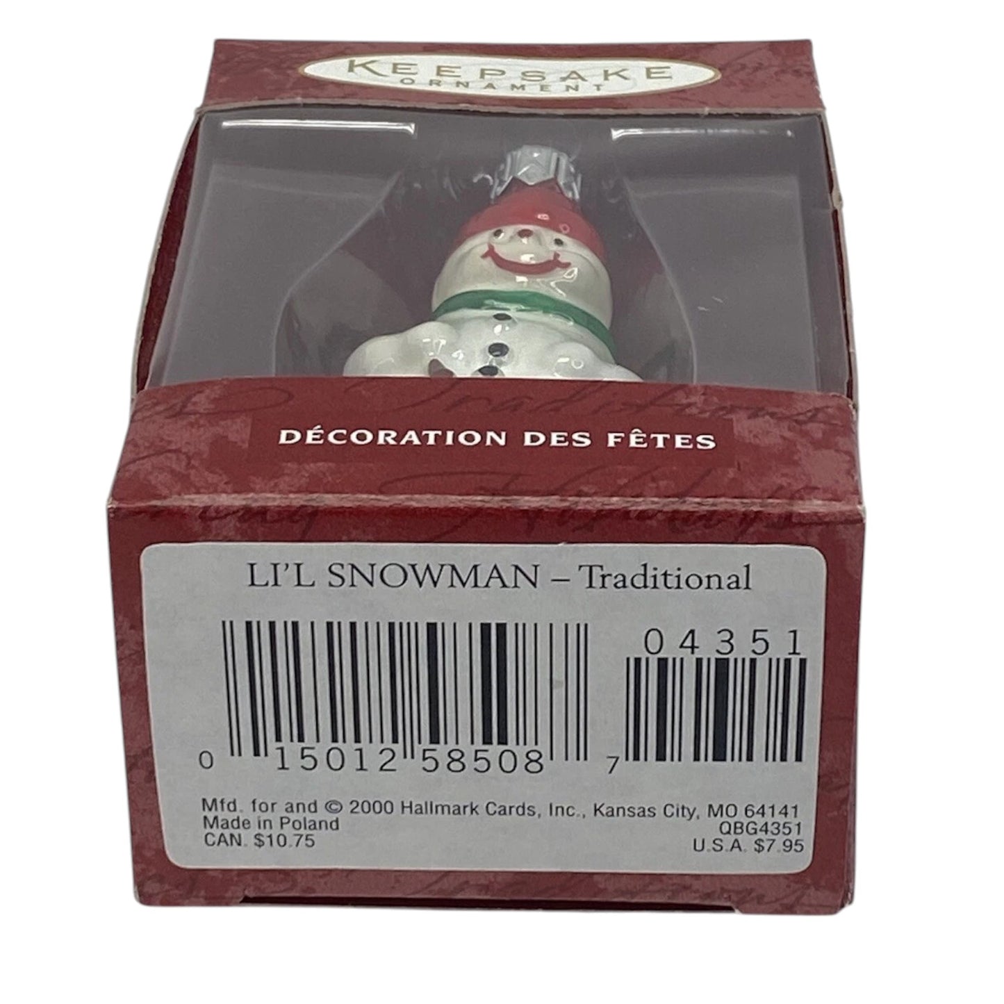 2000 Li'l Snowman Traditional (Blown Glass)