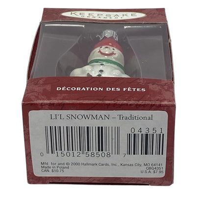 2000 Li'l Snowman Traditional (Blown Glass)