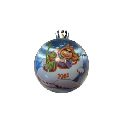 1983 Kermit & Miss Piggy Christmas Ball Ornament (The Muppets)