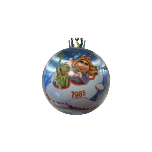 1983 Kermit & Miss Piggy Christmas Ball Ornament (The Muppets)