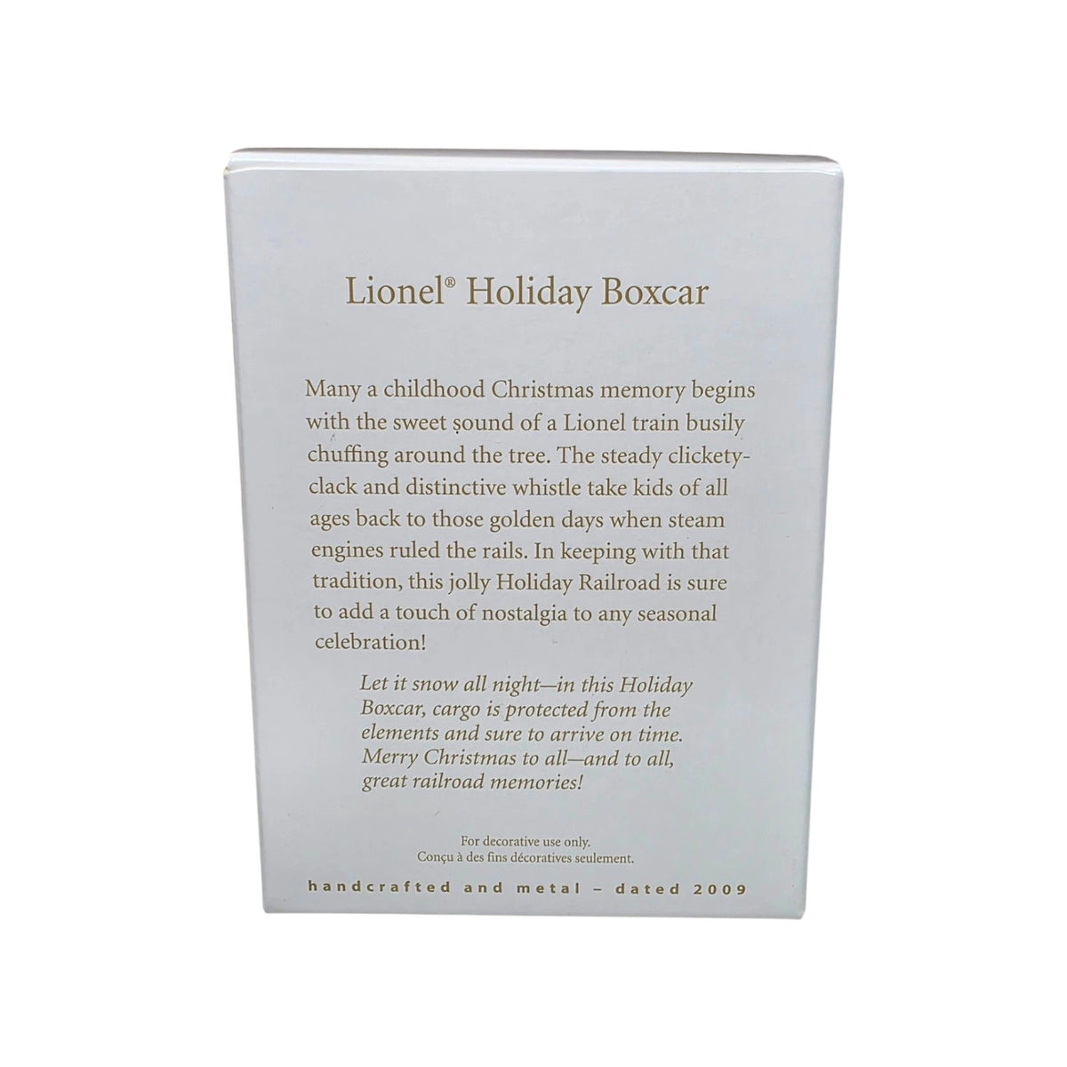 2009 Lionel Holiday Boxcar (Lionel)
