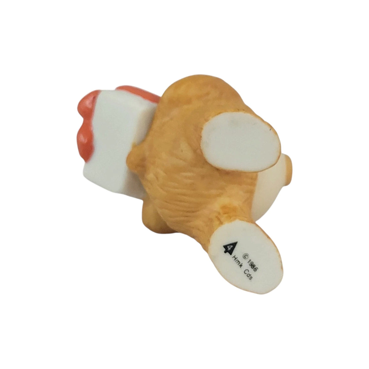 1986 Cinnamon Bear with Gift (Porcelain Bear)