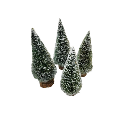 1990 Village Frosted Topiary Trees (Set of 4) – Department 56 Village Accessories