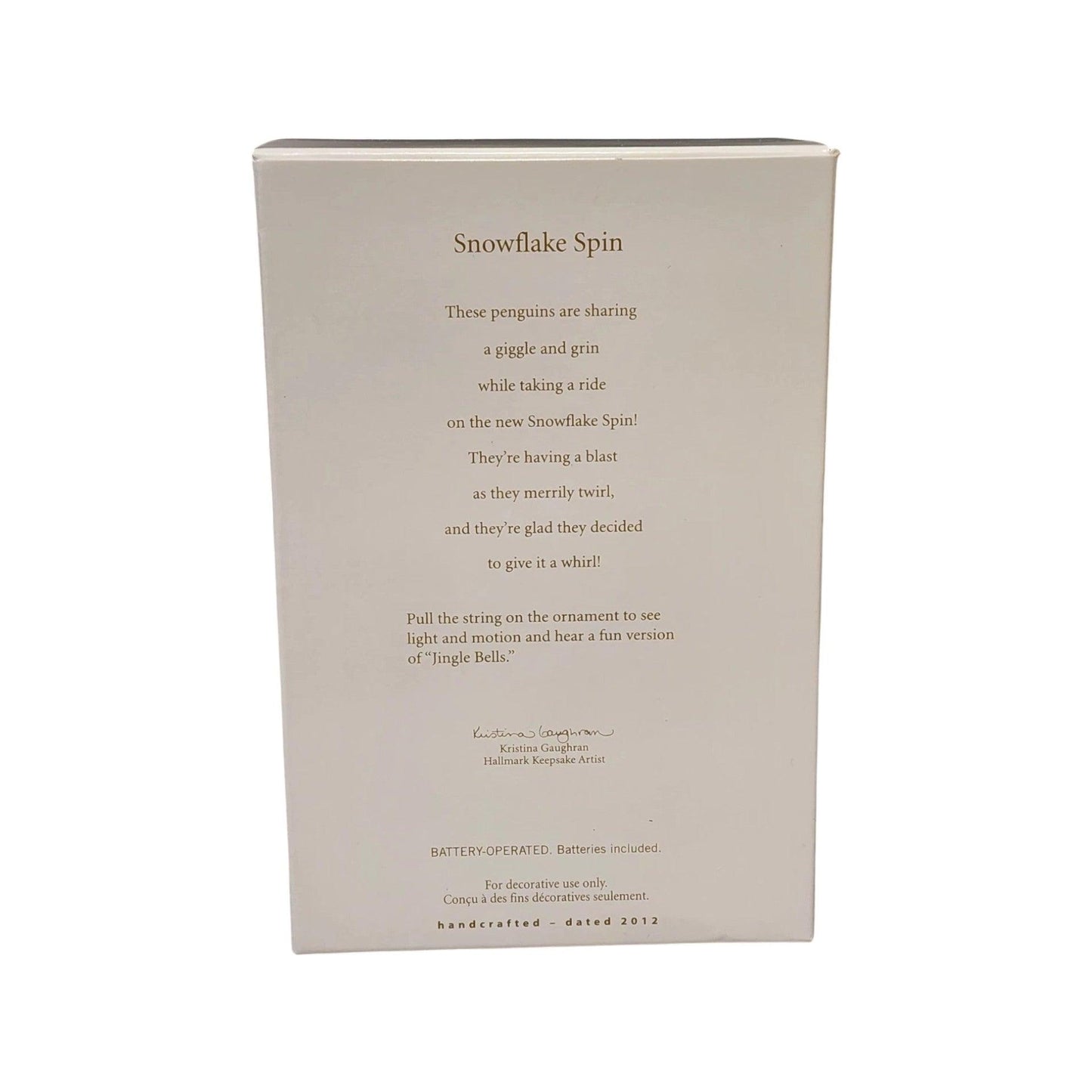 2012 Snowflake Spin (Kris' Penguins)