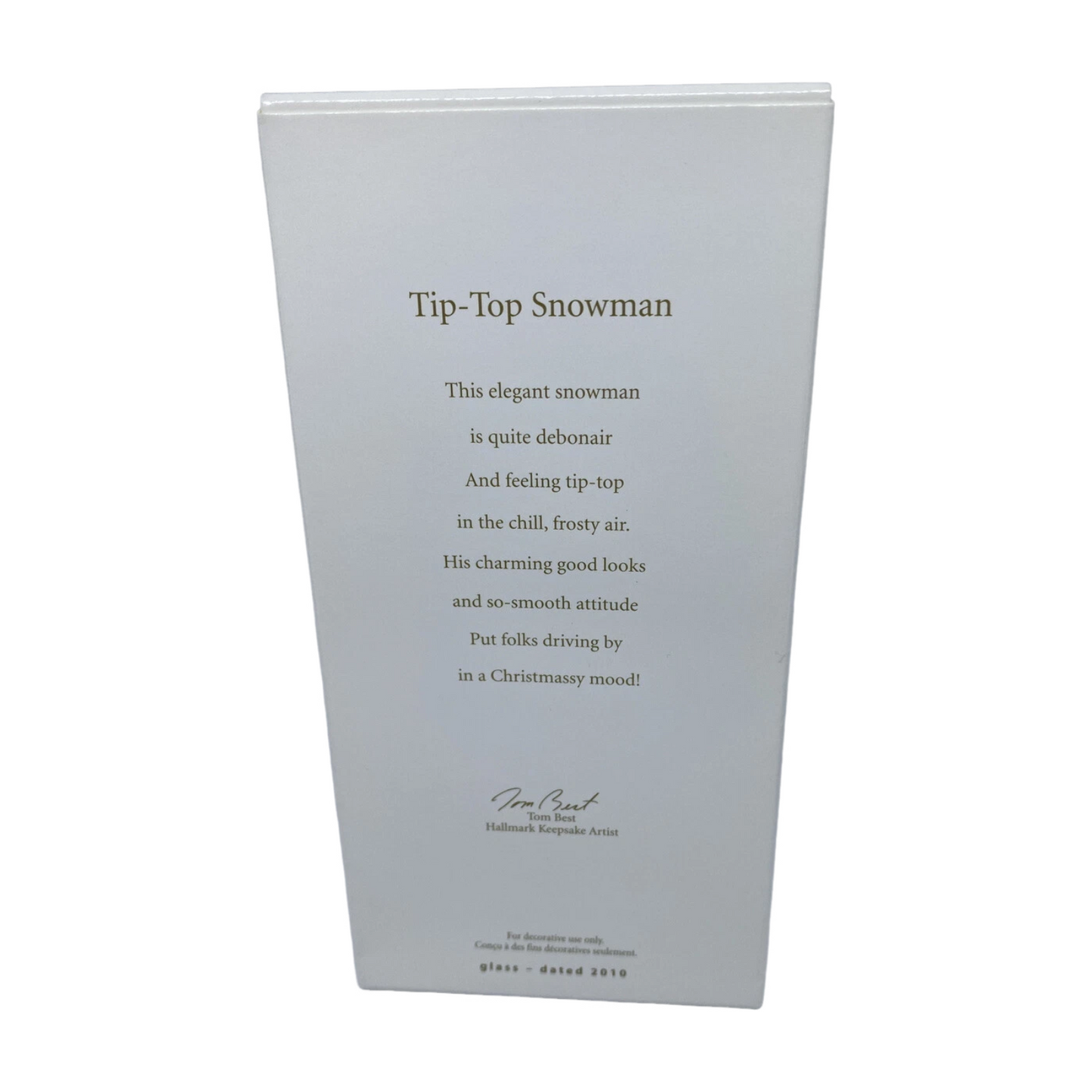 2010 Tip-Top Snowman (Snowmen)