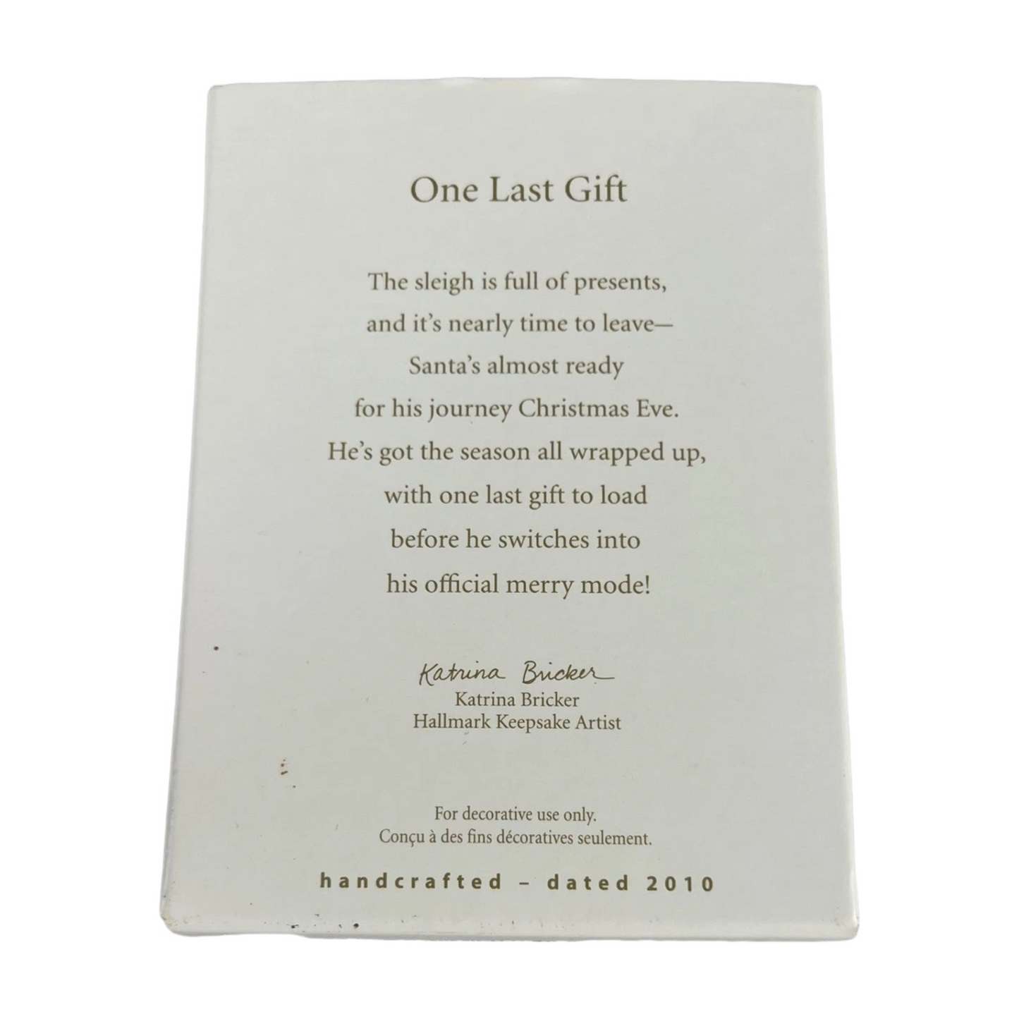 2010 One Last Gift (Santa Claus)