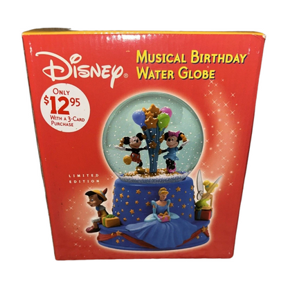 2001 Musical Birthday Water Globe (Disney)