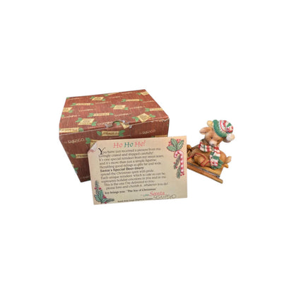 1994 Woopsie – Deer on Skates Figurine (Animal)