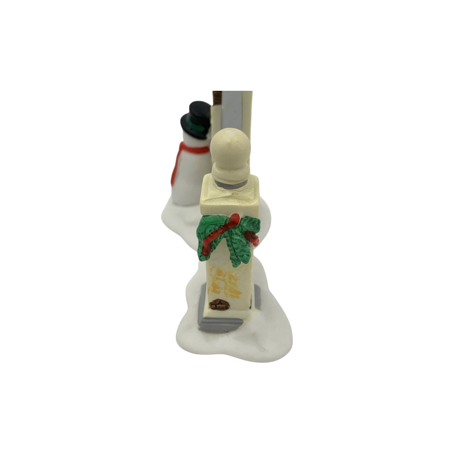 1989 Village Sign with Snowman (Heritage Village Series – Department 56, Item #1341354)
