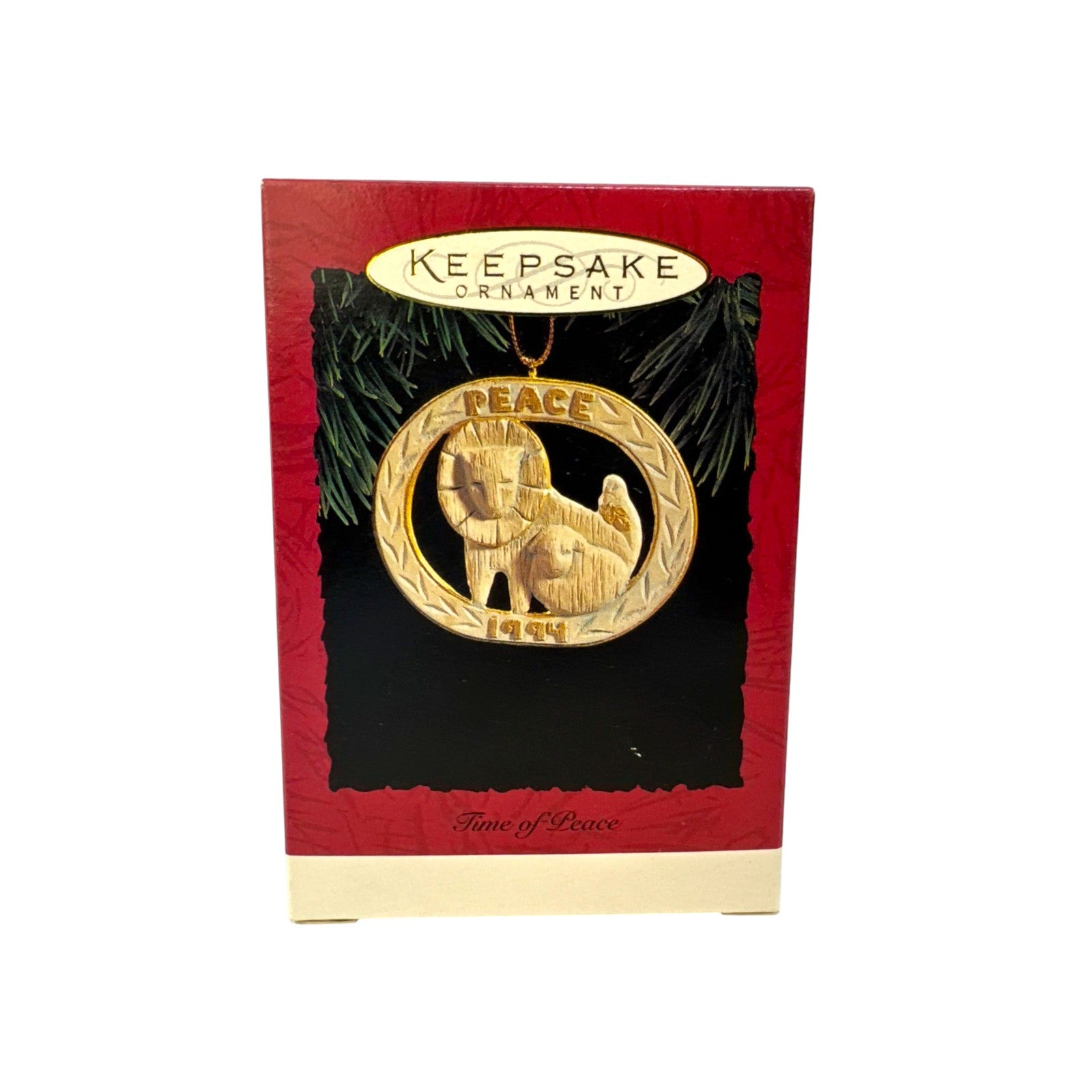 1994 Time of Peace Hallmark Ornament (Lion and Lamb) QX5813 Image2
