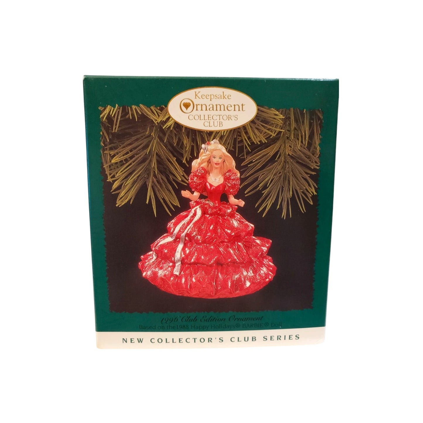1996 Hallmark Ornament (1988) Happy Holidays Barbie Hallmark Ornament (Holiday Barbie Collector's Club) QXC4181 Image2