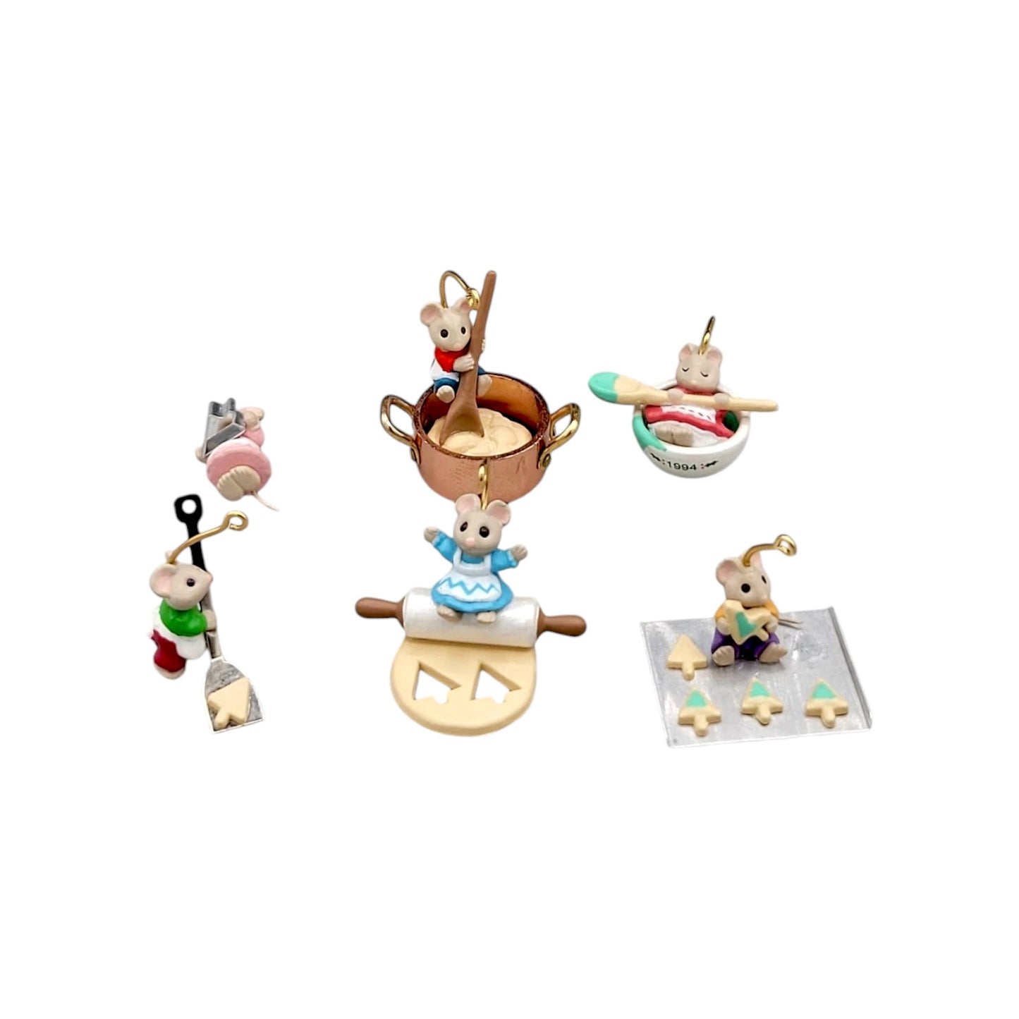 1994 Baking Tiny Treats Hallmark Ornament (Six Mice) QXM4033 Image3