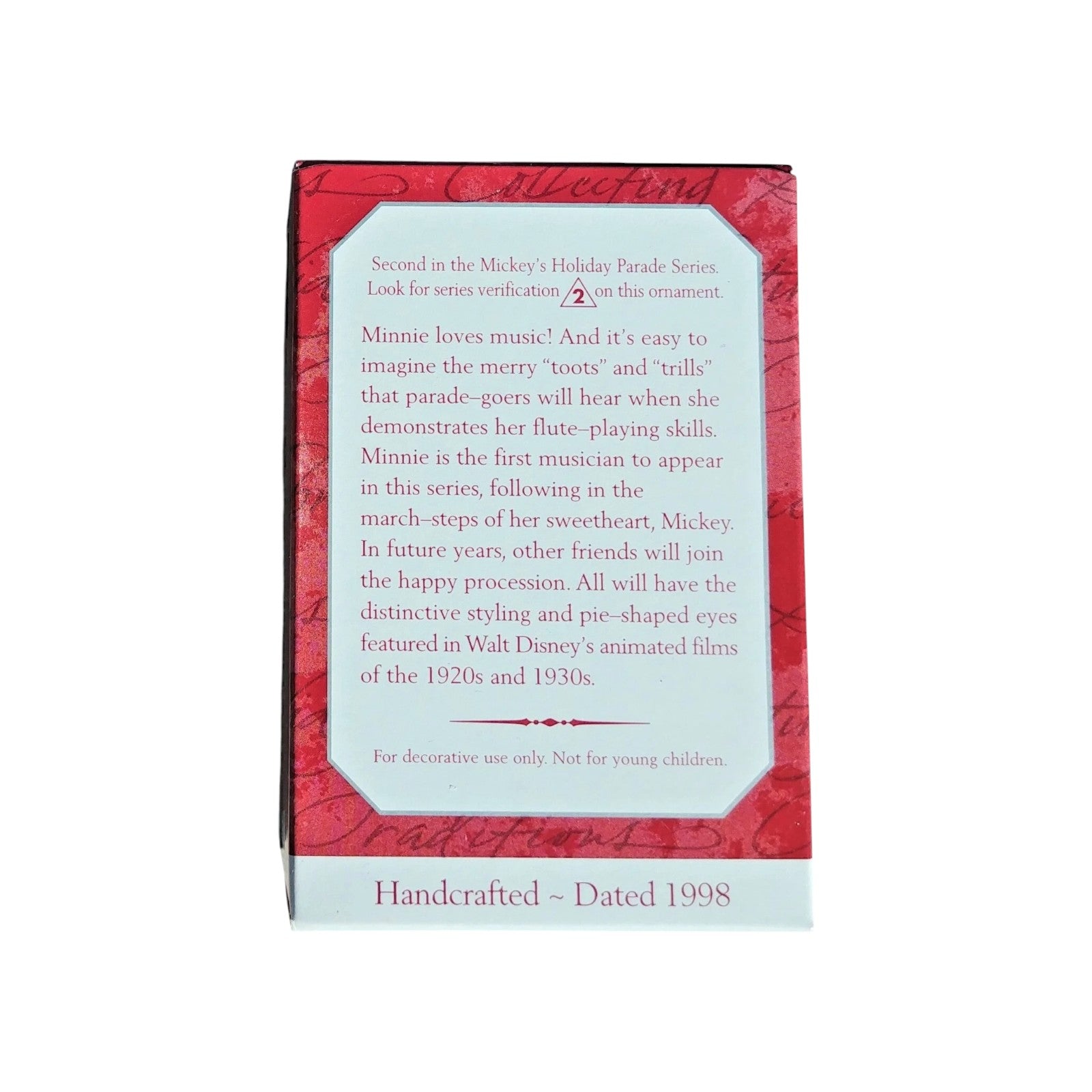 1998 Minnie Plays the Flute Hallmark Ornament (Mickey's Holiday Parade) QXD4106 Image6