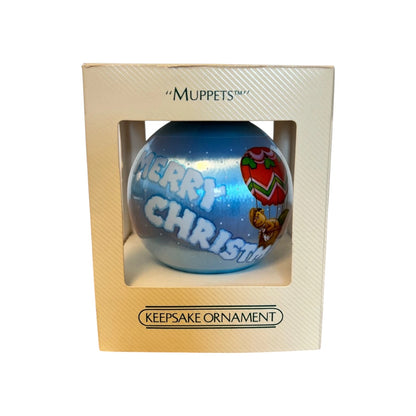 1983 Kermit & Miss Piggy Christmas Ball Ornament (The Muppets)