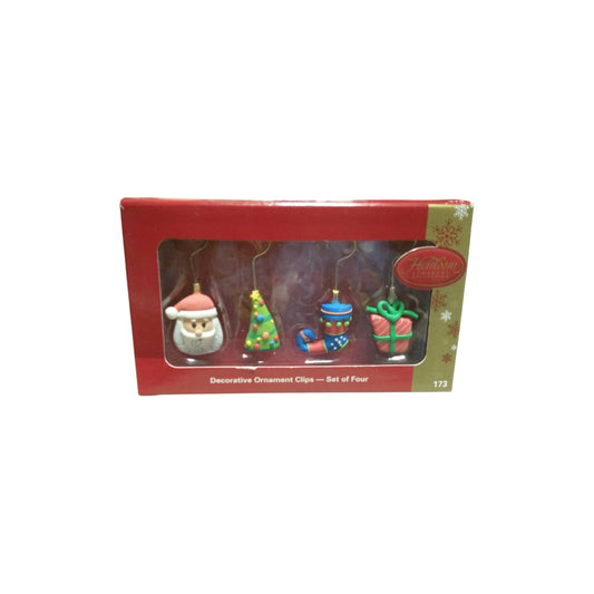 2007 Decorative Ornaments Cilps - Set of 4 (Snowmen) by Carlton Cards CXOR-173P