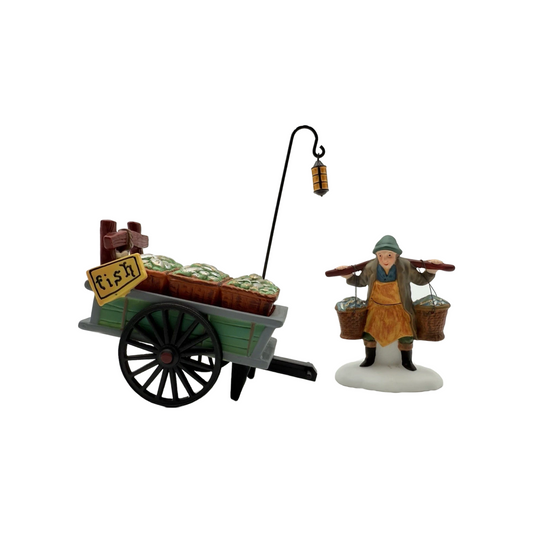 1991 Chelsea Market Fish Monger & Cart – Village Accessories (Set of 2)