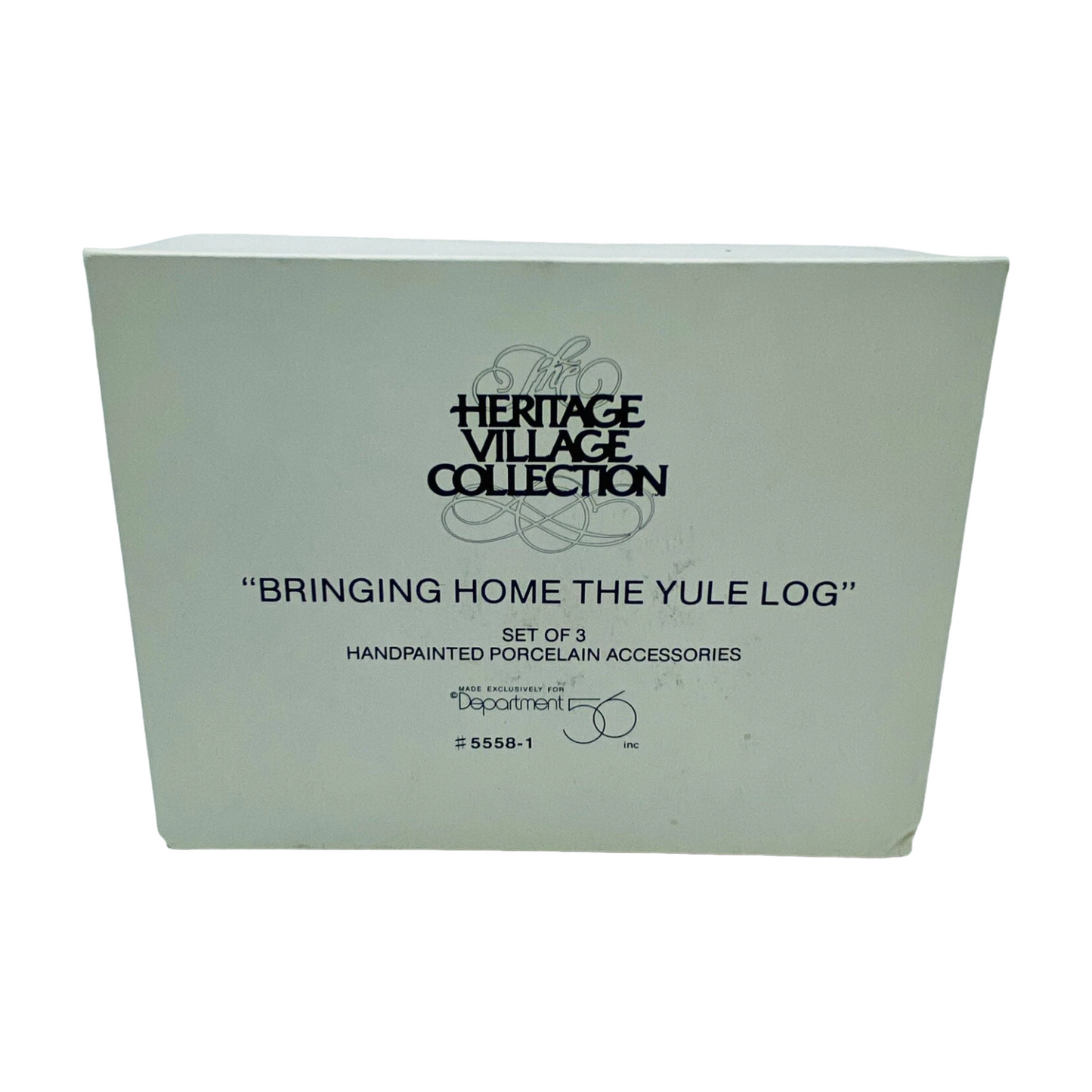 Vintage Bringing Home The Yule Log (Department 56) 1336059