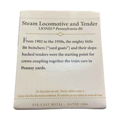 2006 Steam Locomotive and Tender (Lionel)