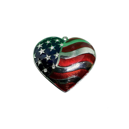 Heart of America Ornament – Silverplated Ornament (Patriotic)