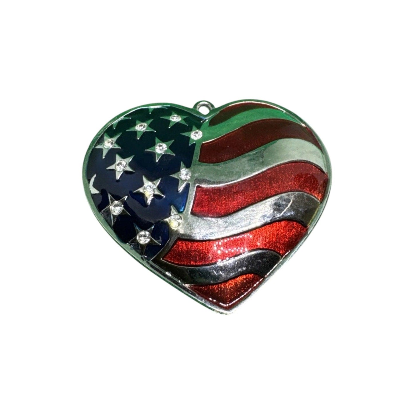Heart of America Ornament – Silverplated Ornament (Patriotic)