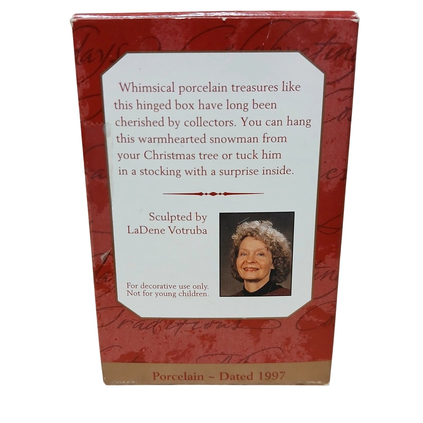 1997 Porcelain Hinged Box (Snowmen)