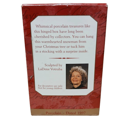 1997 Porcelain Hinged Box (Snowmen)