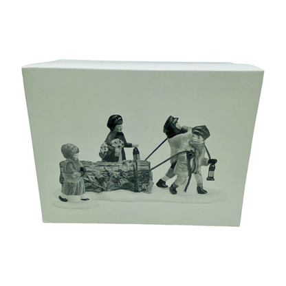 Vintage Bringing Home The Yule Log (Department 56) 1336059