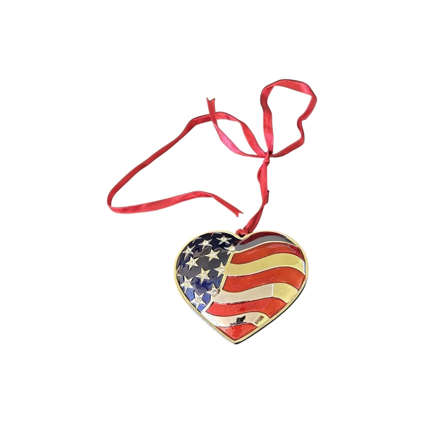 Heart of America Ornament – Silverplated Ornament (Patriotic)