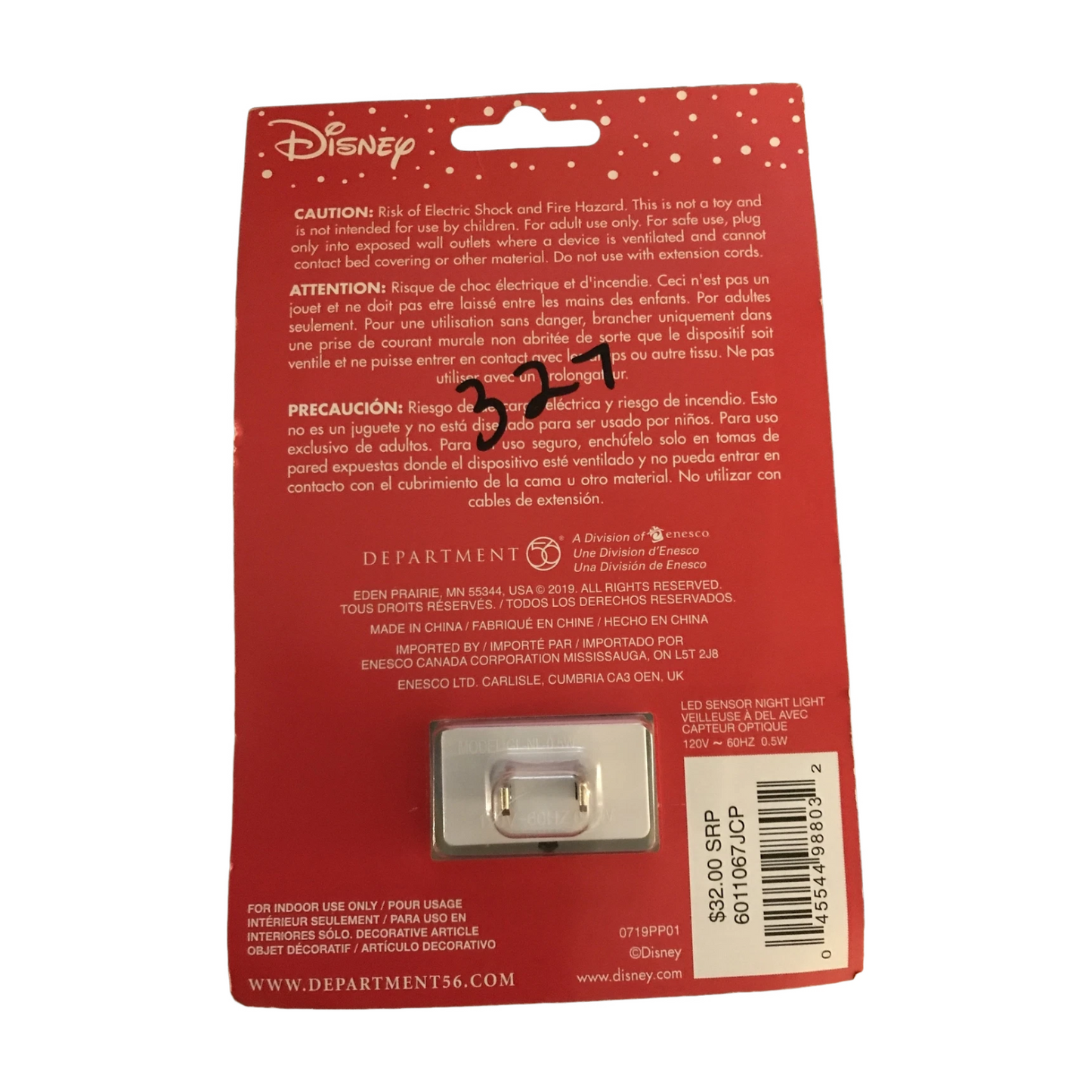 2019 Mickey and Minnie LED Sensor Nightlight (Department 56) 6611067