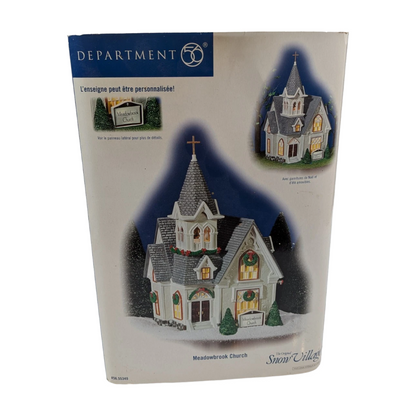 Vintage Meadowbrook Church - The Original Snow Village (Department 56) 55349