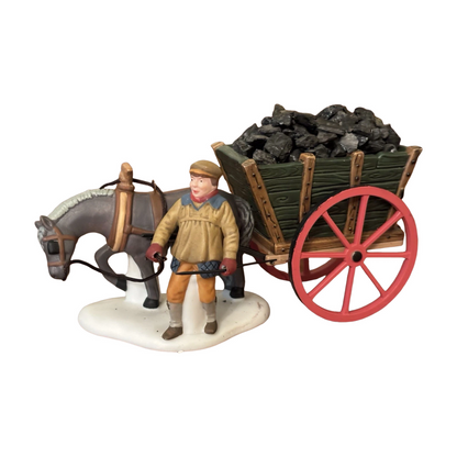 1997 Delivering Coal for the Hearth Set of 2 (Handpanted Porcelain Accessories) (Department 56) 58326