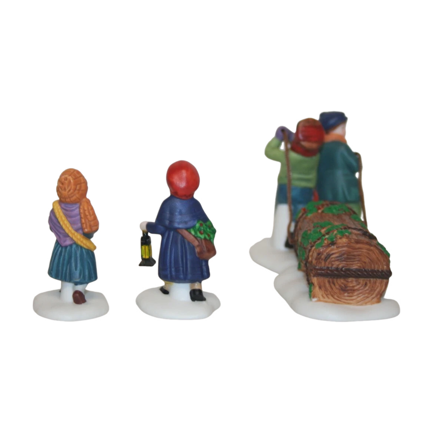 Vintage Bringing Home The Yule Log (Department 56) 1336059