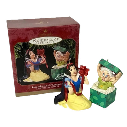 1997 Snow White-Set of 2 Ornaments (Walt Snow White and the Seven Dwarfs)