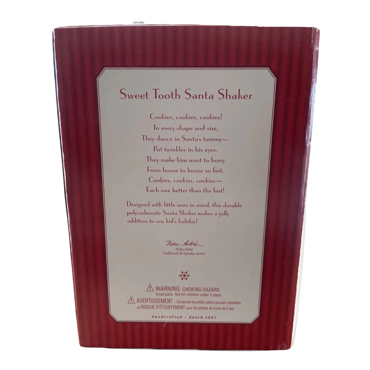 2007 Sweet Tooth Santa Shaker (Water Globe)