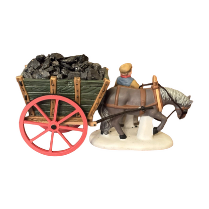 1997 Delivering Coal for the Hearth Set of 2 (Handpanted Porcelain Accessories) (Department 56) 58326