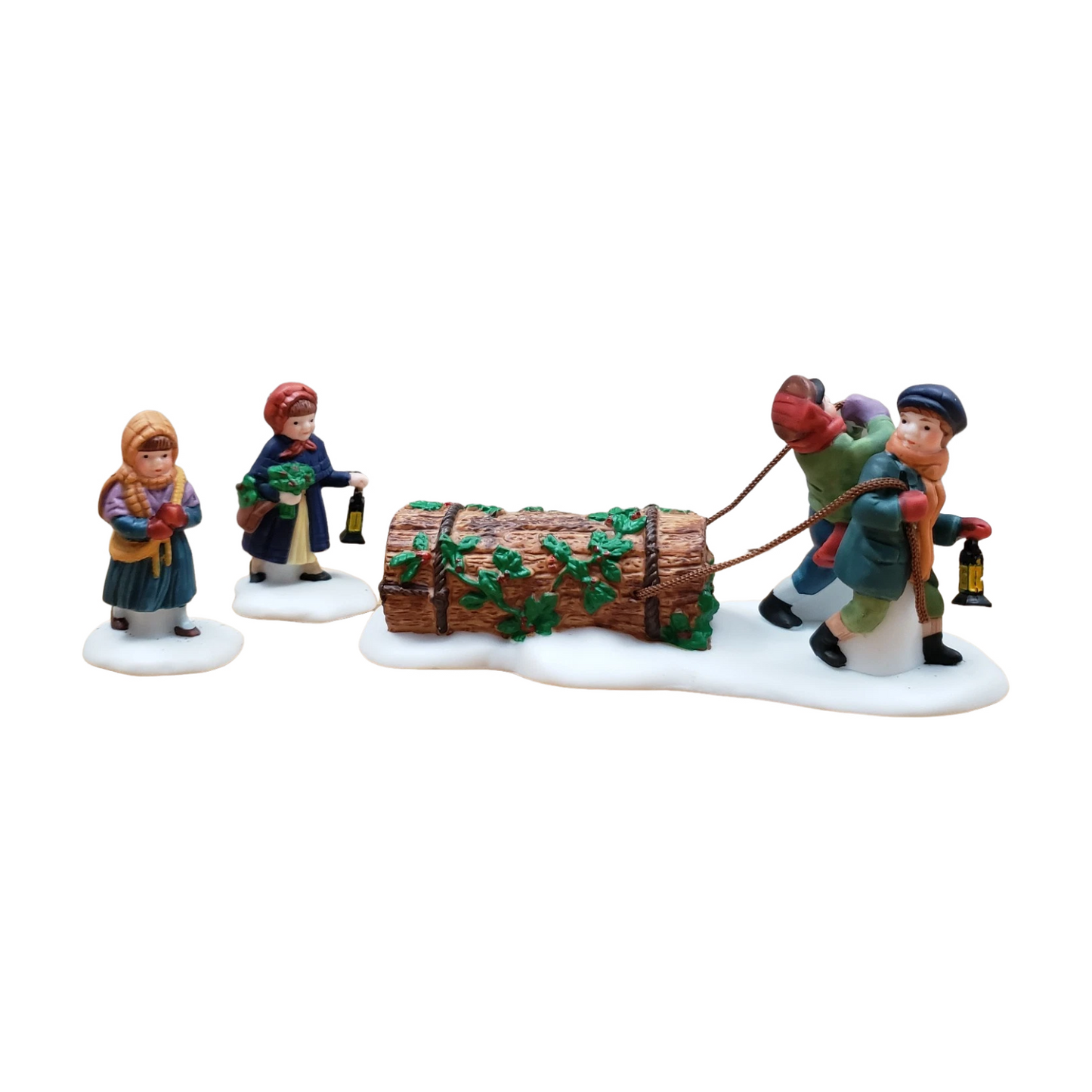 Vintage Bringing Home The Yule Log (Department 56) 1336059