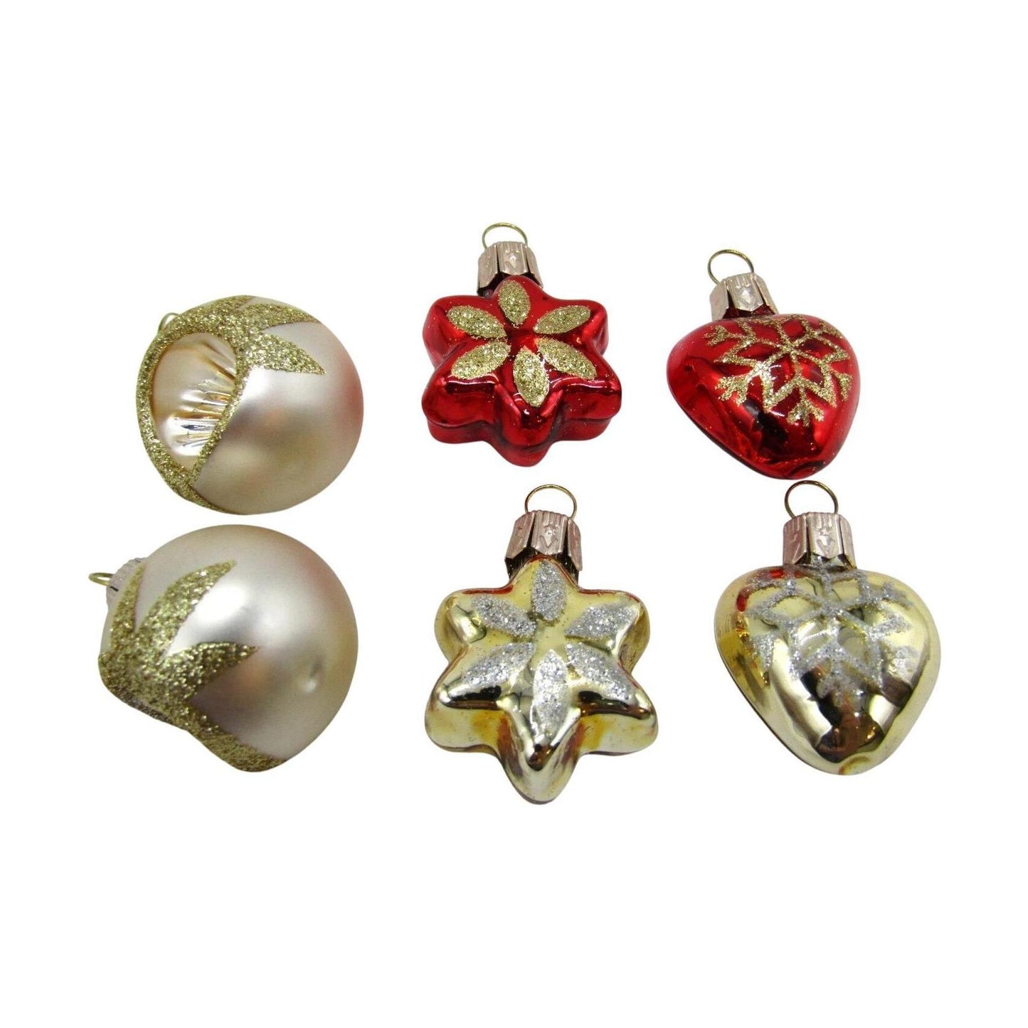 2018 Miniature Decorative Ornaments, Set of 6 (Blown Glass)