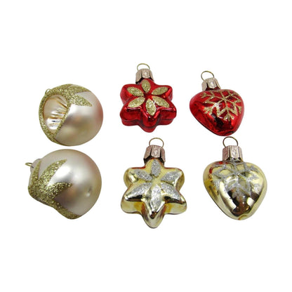 2018 Miniature Decorative Ornaments, Set of 6 (Blown Glass)