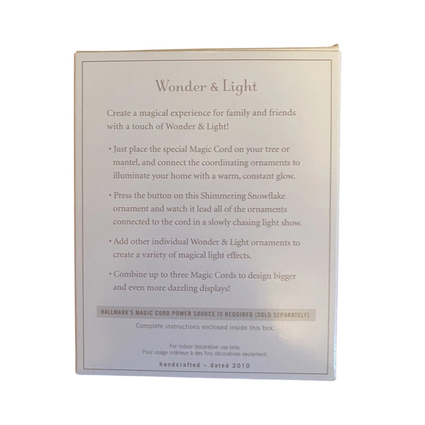 2010 Glowing Snowflake Starter Set (Wonder and Light)