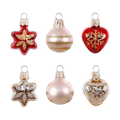 2018 Miniature Decorative Ornaments, Set of 6 (Blown Glass)