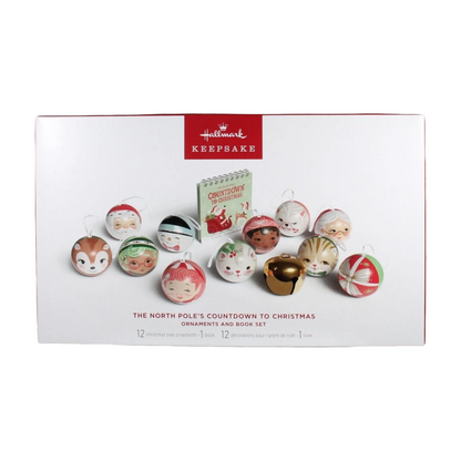 2025 The North Pole's Countdown to Christmas Ornaments and Book Set () QGO3182