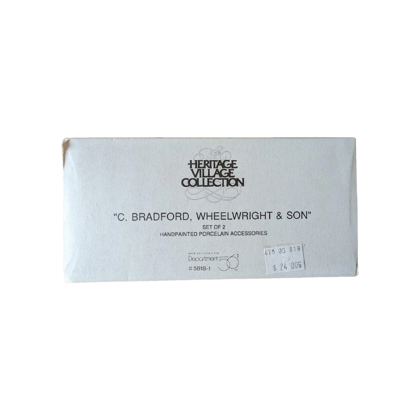 1993 C. Bradford, Wheelwright & Son – Heritage / Dickens Village Accessory (Department 56 #56.58181)